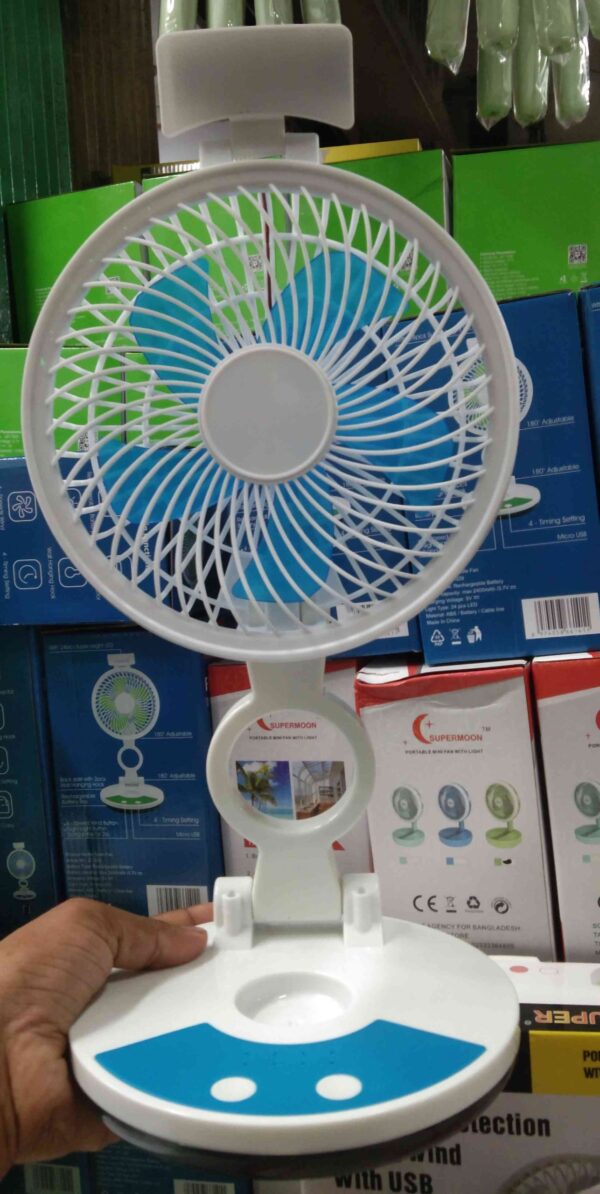 Portable Rechargeable Folding Fan With Light ZT-329