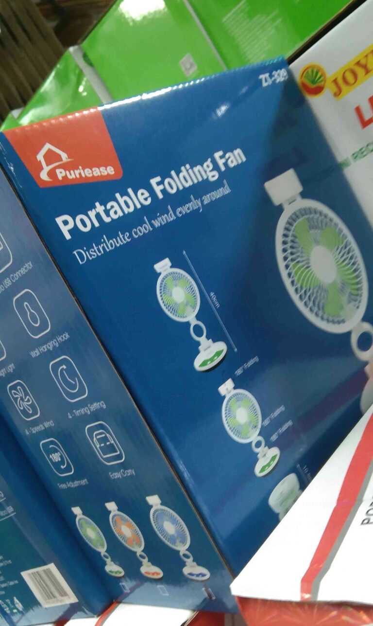 Portable Rechargeable Folding Fan With Light ZT-329