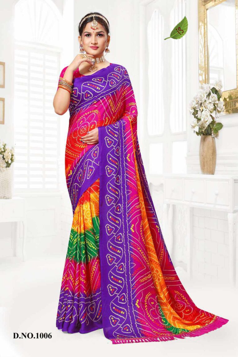 Indian soft Chunri silk Saree