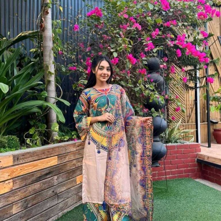 Digital Print Salwar Kameez (3 Pieces)