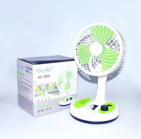 Portable Rechargeable Folding Fan With Light